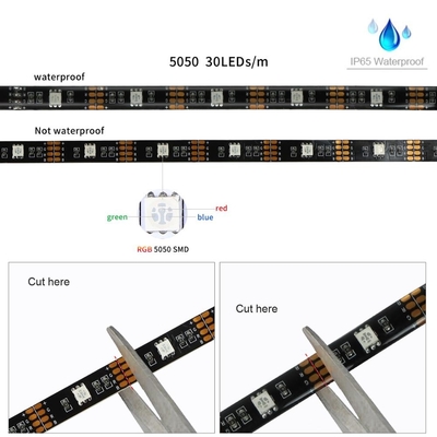 USB-LEIDENE van de Autokoplamp Flexibele Buisstrook SMD 5050 RGB Kleurrijke gelijkstroom 5V