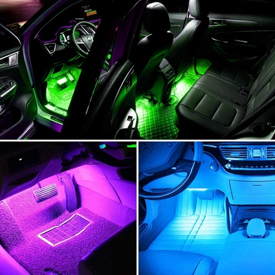 4 PCs 48 leidden Binnenlandse de Atmosfeerlichten IP65 van de Strookauto met USB-poortapp Controle